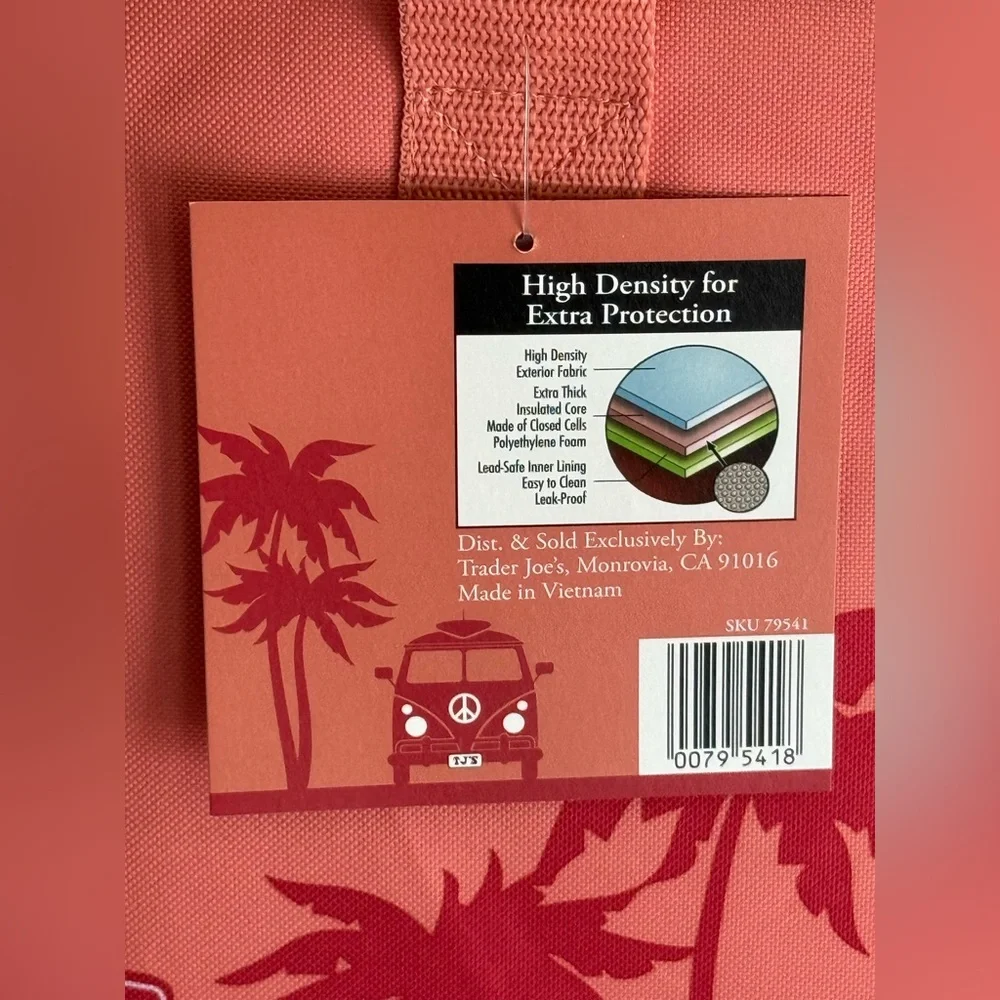 Trader Joes Large Reusable Insulated Bag Peach - Picture 6 of 6